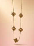 Vintage Clover Medallion Necklace