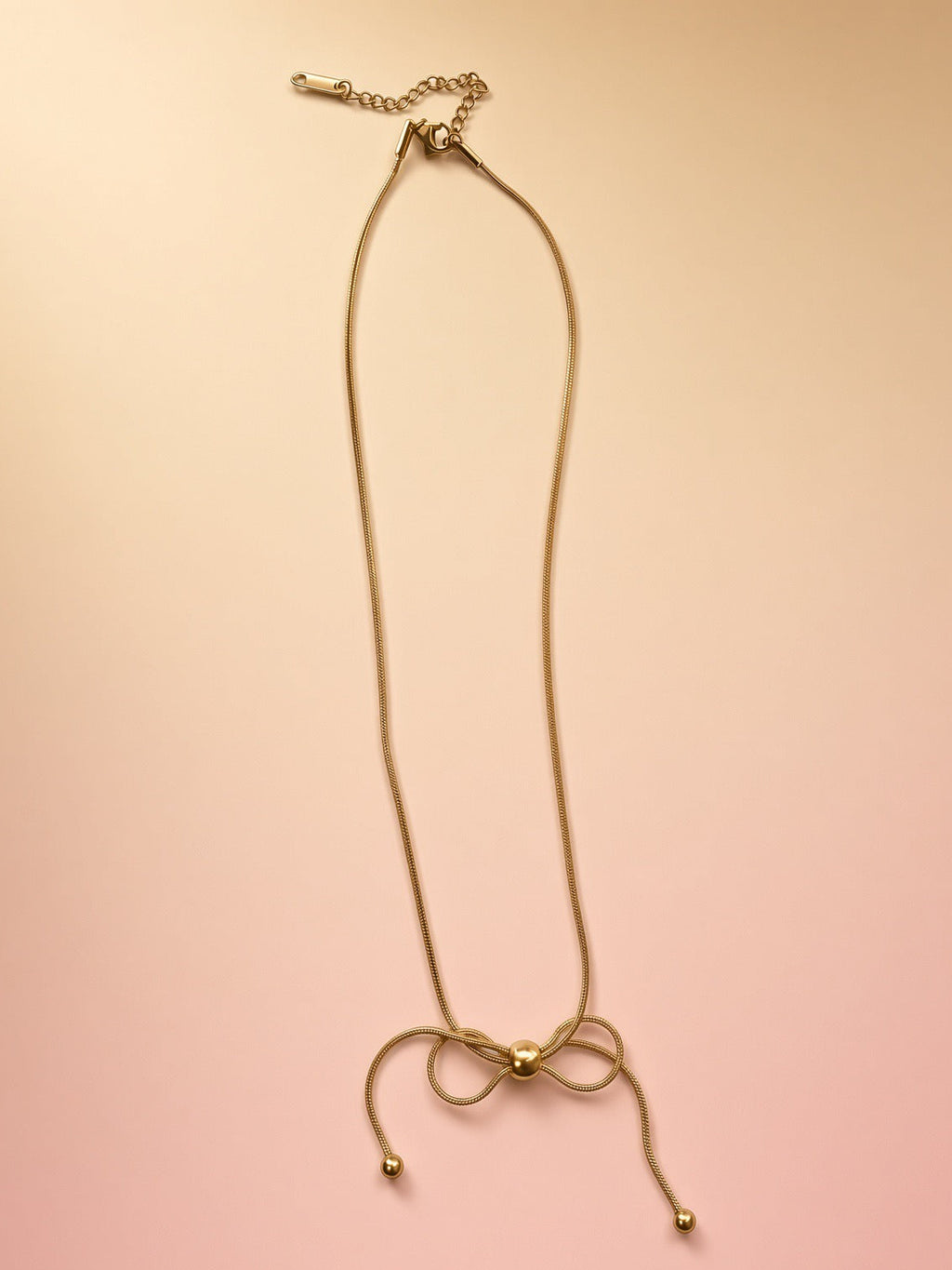 Elegant Bow Slider Necklace