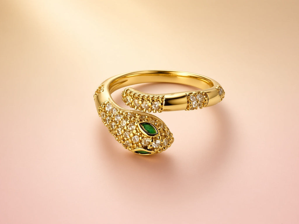 Emerald Pavé Wrap Ring