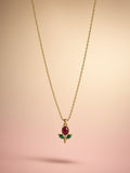Ruby Rose Pendant Necklace