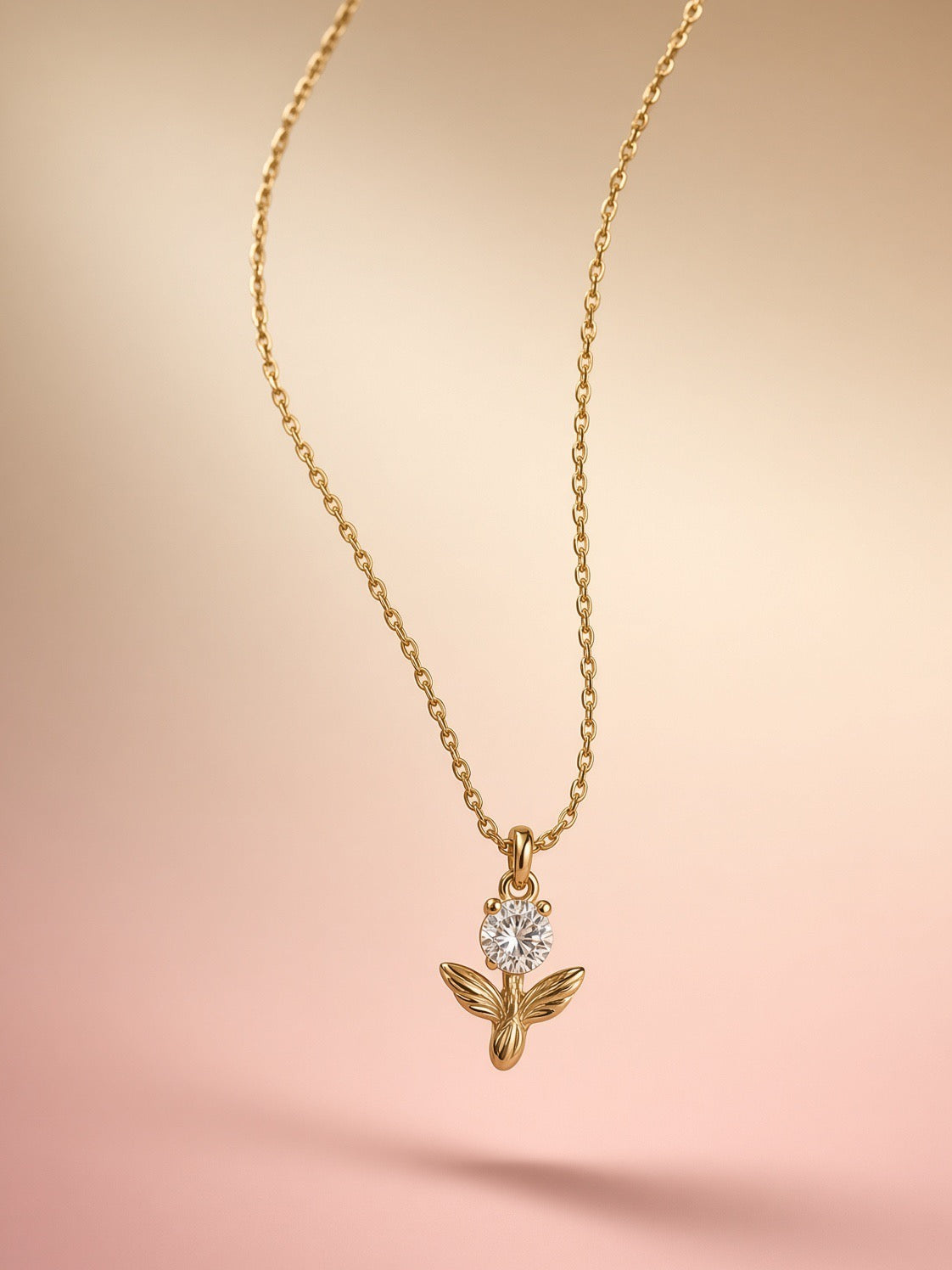 Crystal Bloom Pendant Necklace