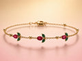 Ruby & Emerald Garden Crystal Bracelet