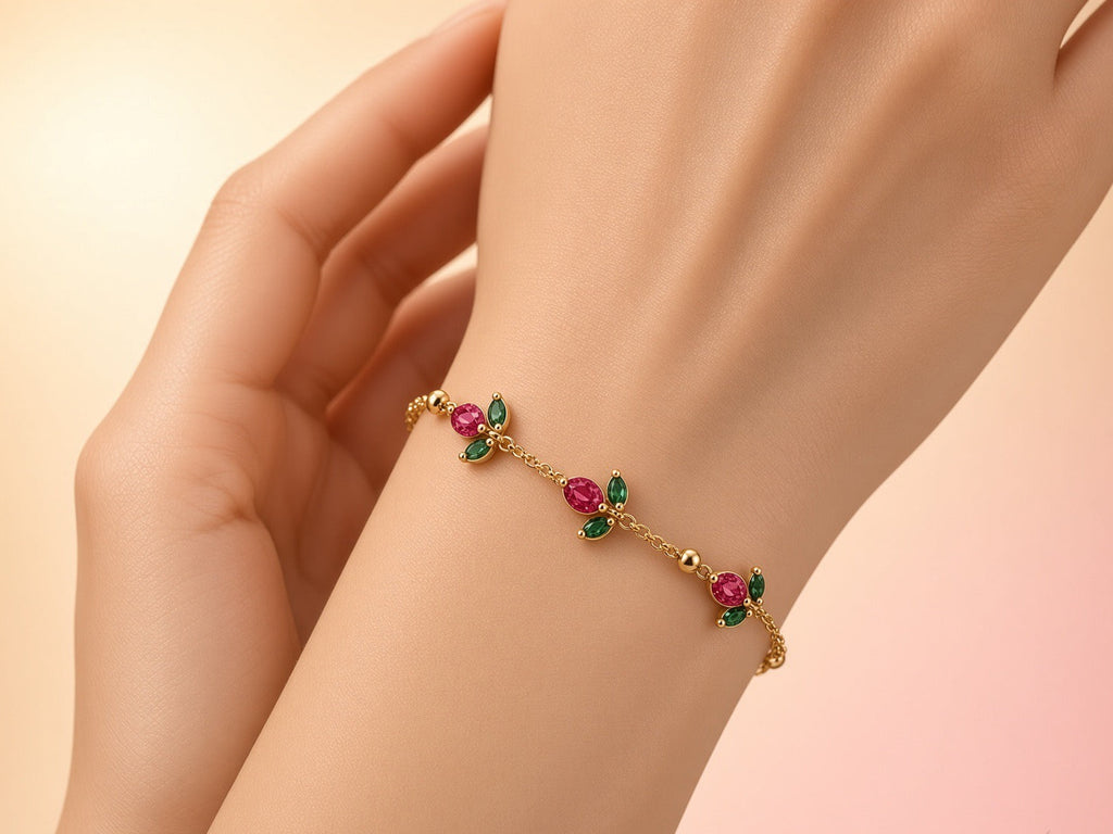 Blush Garden Crystal Bracelet