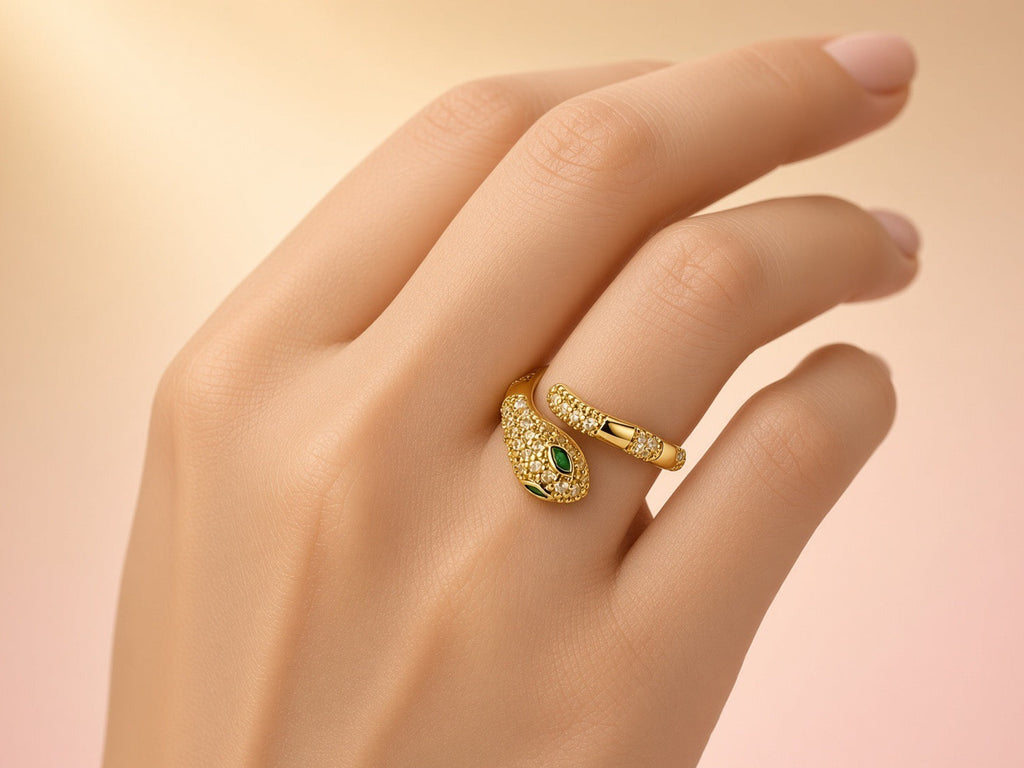 Emerald Pavé Wrap Ring
