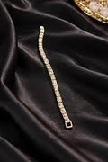 Crystal Tennis Bracelet – Gold Plated Sparkle Bracelet for Women